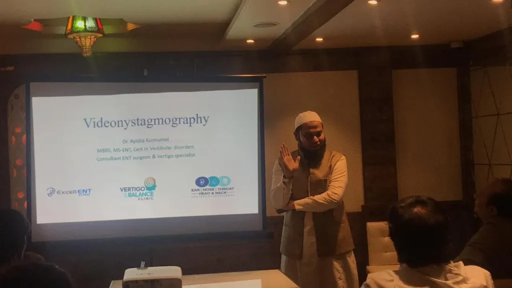 Dr. Saud Ahmed introducing the inaugural VNG and Vertigo Management session