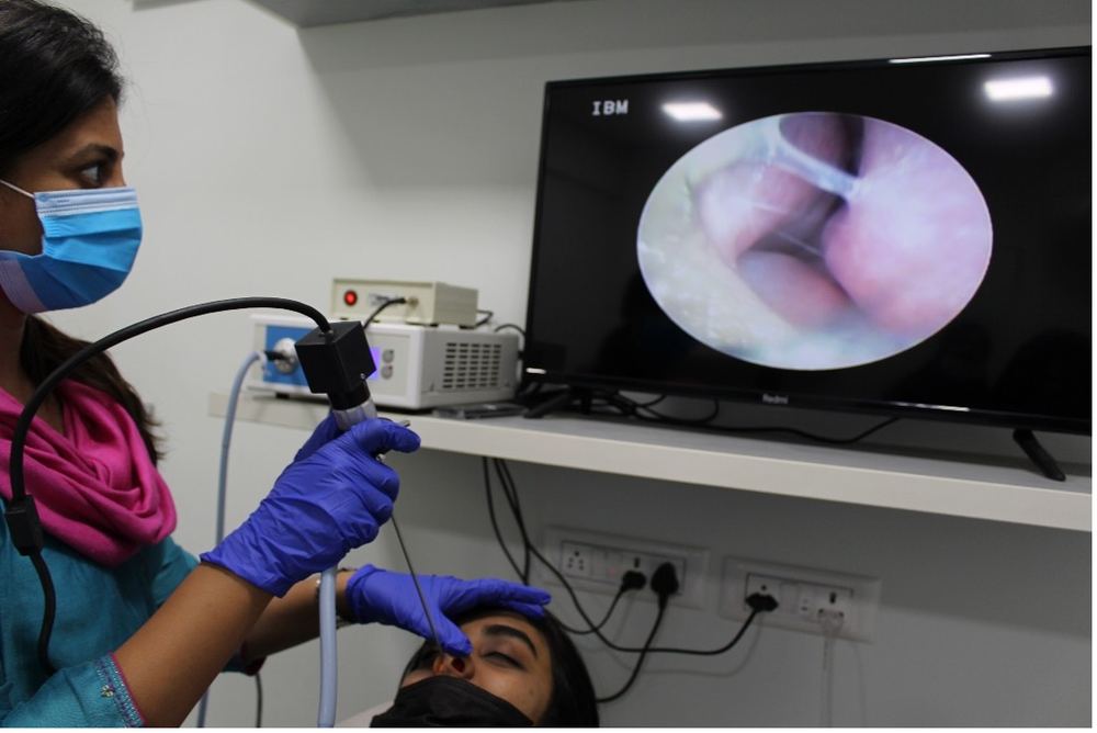 ENT ear examination and endoscopy at Excell ENT Clinic Bangalore