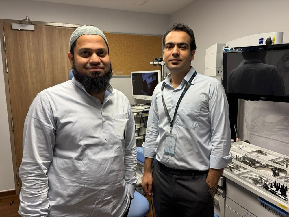 Dr. Saud Ahmed with Dr. Shuaib, ENT Surgeon at Indira Gandhi Memorial Hospital