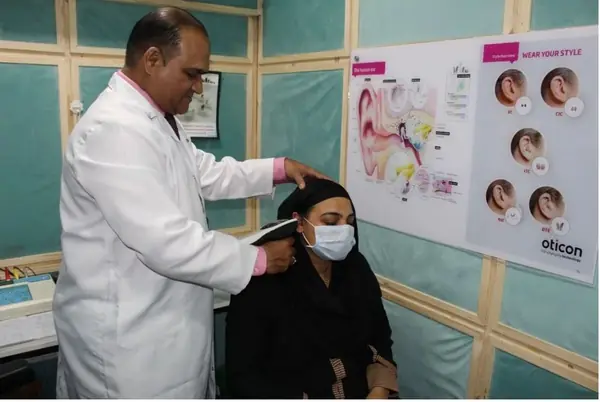Tympanometry test performed by an audiologist at Excell ENT Clinic