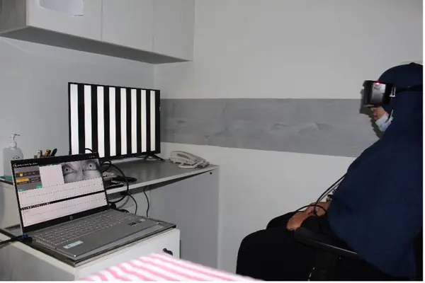 Videonystagmography (VNG) test for vertigo and balance at Excell ENT Clinic